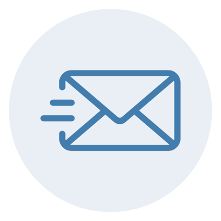 Blue email icon