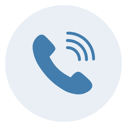 Blue phone icon