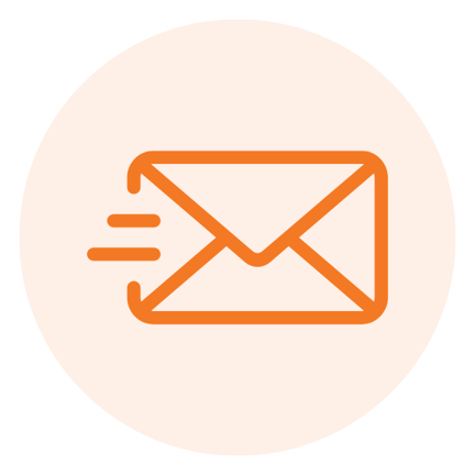 Orange email icon