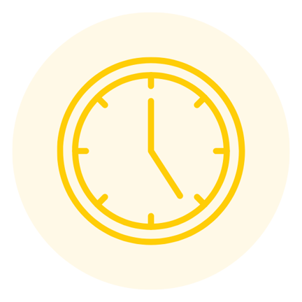 Time Symbol That is shadowed by circled of school color Icon
