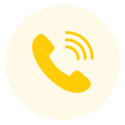 Yellow phone icon